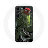 Coque pour Samsung Galaxy S21 FE Pionus Perroquet Rouge Vert