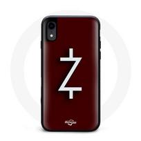 Coque pour Iphone XS Max Ozark Saison 4 Logo Z Blanc Fond Rouge