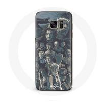 Coque pour Samsung Galaxy S6 Edge Game of Thrones Saison 8 Le Trône de Fer Affiche Personnages Fond