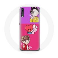 Coque pour Huawei P20 BTS BT21 Cooky Et Tata Bangtan V Et Jungkook Fanart