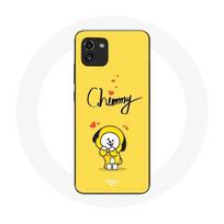 Coque pour Samsung Galaxy A03 BTS Bangtan Garçons BT21 Chimmy Jimin Fond Jaune geltona