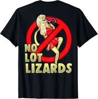 No Lot Lizards Truck Driver Dad Trucker Funny Husband Unisex T-Shirt S red