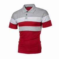 Men Golf Polo Shirt Short Sleeve Slim T-shirt Buttons Casual Loose Summer Tops M