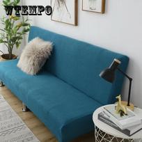 Sofos-lovos užvalkalas, viskas įskaičiuota, storinantis universalus, elastingas, sulankstomas, be porankių, minkštas sofos-lovos užvalkalas, sofos užvalkalas S mėlyna