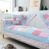 Handmade Tile Sofa Cushion Cotton Non-slip Simple Modern Universal Fashion Pastoral Flower Broken Cushion 70*70