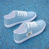 Women Non-slip Denim Shoe Tennis Canvas Shoes for Girls Sneakers Classic Breathable Shoes 35 juoda