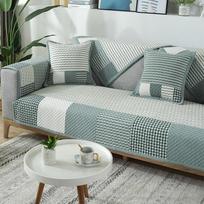 Modernus minimalistinis skandinaviško kaimo stiliaus blokinis medvilninis sofos pagalvėlė Keturių sezonų bendrieji audiniai Plautos medvilnės sėdynės pagalvėlės 70*70CM