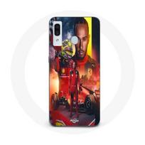 Coque Maniacase pour Samsung Galaxy A40 Lewis Hamilton Scuderia Ferrari F1 officiel