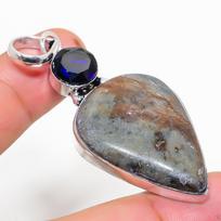 Natural Mookaite, Topaz Gemstone 925 Sterling Silver Gift Pendant 2.36  S1o59