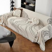 Sofa Rankšluostis Pusiau Aksominis Sofa Užvalkalas Audinys Aukštos Klasės Sofa Antklodė Universali Sofa Dangalo Rankšluostis 180*130cm gray