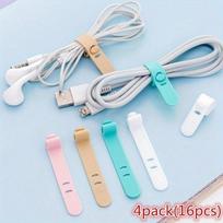 16vnt mielas ausinių suktuvas USB kabelio laido laikiklis 16pcs white