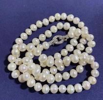 33inch 8-9mm Natural White Pearl Necklace