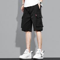 Work Clothes Shorts Men's Tide Brand Wild Quick-drying Loose Sports Ice Silk Hip Hop Multi-pocket Five-point Casual Beach Pants XXXL