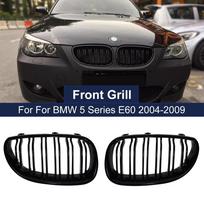 Automobilio priekinės grotelės Lenktyninės grotelės BMW E60 E61 5 serijai M5 520I 535I 550I 2004-2009 Dviguba linija Dvigubas skersinis Automobilio stilius gray