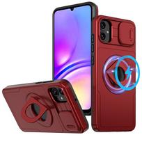 Stumdomo objektyvo fotoaparato žiedo dėklas, skirtas Samsung Galaxy A05S A05 A15 A25 A35 A55 A04S A14 A24 A34 A54 A13 4G 5G smūgiams atsparus šarvų stovo laikiklio apsauginis dangtelis For Samsung Galaxy A05 raudona