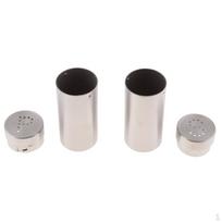 2Pcs Stainless Steel Salt Sugar Pepper Shaker Seasoning Cans set Gold beige