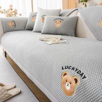 Vienos spalvos paprastumas ledo šilko sofos užvalkalas animacinis siuvinėjimas sofos kilimėlis vasarinis vėsus neslystantis sofos pagalvėlė minkštas sofos pagalvėlės rankšluostis 70x70cm 1pcs