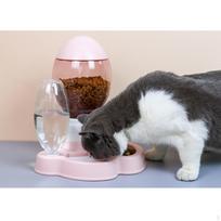 And Food Feeder Dispenser Automatic Dog Cats Drinking Bottles Feeding Bowl Dispensers Pets Supplies rožinė