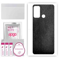 apgo apsauginė lipdukas-oda nugarėlei, suderinamas su Motorola Moto G40 Fusion Dual SIM, apvyniojimo plėvelė, folija, vinilas - Juodo odos raštas