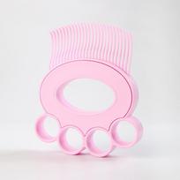 1Pc Pet Massage Grooming Hair Removal Comb ABS Elastic Half-curved Handle Cat Dogs Shedding Brush Portable Cleaning Fluff Pets Relieve Itching Brush rožinė