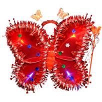 Butterfly Wings Luminous Vibrant Colors Fine Workmanship Kids Dress-up  Butterfly Wings Festivals Parties Birthdays raudona