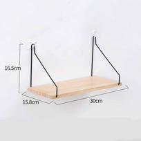 Nordic Wooden Wall Shelf Room Containing Solid Wood Partition Household Wall Decoration and Finishing Rack S