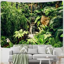 Raudonojo klevo miško gobelenas, pakabinamas ant sienos psichodelinis raganavimas bohemiško stiliaus hipių miegamojo namų dekoras 95x70cm beige