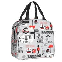 United Kingdom Flag Lunch Box Women Waterproof UK British Symbol Thermal Cooler Food Insulated Lunch Bag School Picnic Tote Bags 22x20x13cm