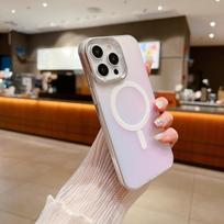 For Iphone 15 14 13 12 Pro Max Shockproof Wireless Charge For Magsafe Magnetic Slim Pc Hybird Tpu Plain Color Phone Case Cover iPhone 12 Pro Max pilka