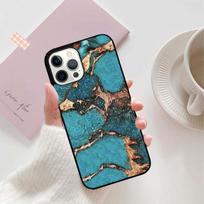 Turkio akmens marmuro rašto telefono dėklas iPhone 5 6 7 8 Plus X XR XS SE2020 Apple 11 12 13 mini Pro Max Galaxy S20 S21 iPhone 5 5S SE blue