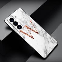 Matinis marmurinis pradinės raidės MZ telefono dėklas, skirtas Samsung Galaxy S22 Pro S21 S20 FE Ultra S10 Lite S10 S10E S9 S8 Plus juodas dangtelis Samsung S22