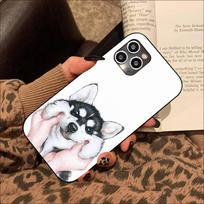 MaiYaCa Alaskan Huskies Dog Phone Case for iPhone 11 12 13 Mini Pro Max 8 7 6 6S Plus X 5 SE 2020 XR XS Funda cover 13 Pro Max gray