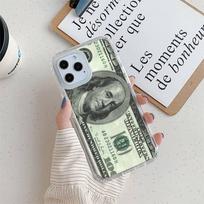 Money Dollars Bill Cash Ben Franklin telefono dėklas, skirtas iPhone 11 12 Mini 13 Pro XS Max X 8 7 6s Plus 5 SE XR skaidrus apvalkalas iPhone13PROMAX