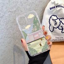 Phone Case Transparent soft For iphone 12 11 13 7 8 6 s plus x xs xr pro max mini Oil painting station sheep Original diy Shell iphone 11 pro