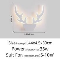 Modernus LED sieninis šviestuvas Miegamasis Svetainė Valgomasis Elnio galvos sieninis šviestuvas Koridorius Prieškambaris Mansarda Namų Vidaus Apšvietimo Dekoras Sieniniai šviestuvai Warm White
