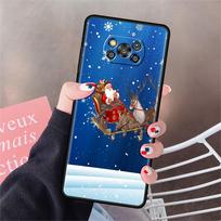 Soft Phone Case For Xiaomi Poco X3 NFC X4 Pro 5G F3 GT M3 F4 M4 F1 C40 11 Lite 11T Silicone Cover Funda Christmas Santa Claus Poco X4 GT blue