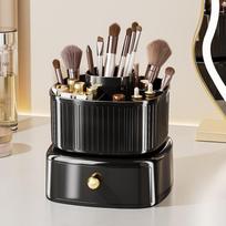 Desktop rotating makeup brush storage tube lipstick box home living room storage rack pen holder cosmetics storage box juoda