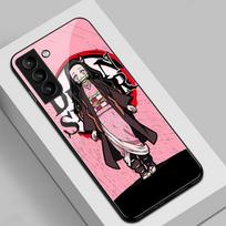 For Samsung Galaxy A60 A31 A51 A71 A52 A32 4G 5G A50 A70 Cover Demon Slayer Glass Back Phone Case M40S beige