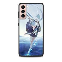 Genshin Impact Case for Samsung Galaxy S22 Ultra Phone Cover S21 S20 FE S10 S9 S8 Plus S10e S7 Edge Black Soft Silicone Games Samsung S7 Edge gray