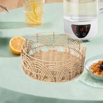 Hand Woven Basket Fruit Basket,Woven Holder,Desktop Storage Organizer for Fruits L