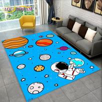 3D Cartoon Astronaut Space Area Rug,Carpet Rug for Home Living Room Children's Bedroom Sofa Doormat Decor,Kid Non-slip Floor Mat 40x60cm(15x23in)