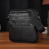 Vertical Business Genuine Leather Men's Shoulder Bag New Fashionable Soft Leather Casual Trendy Top Layer Cowhide Crossbody Bag juoda