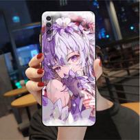 Dėklas Samsung Galaxy A50 A70 A30 A20s A20e A10 A40 A10s A10e M52 M51 M31 M30s M21 Juodas telefono dėklas Genshin Impact Samsung A90 5G