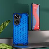 KEYSION Shockproof Armor Case for Huawei nova 12 SE 12s Silicone+PC Transparent Honeycomb Phone Cover for Huawei nova 12 SE 12i for Huawei nova 12i mėlyna