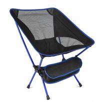 Outdoor Folding Chair Portable Aluminum Tube Fishing Camping Beach Chair tamsiai mėlyna spalva