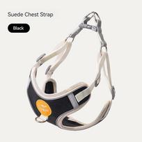 Pet Reflective Pet Chest Strap Suede Breathable Dog Harness Adjustable Pet Chest Strap For Pet Outdoor Walking Dog Accessories L gray