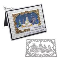 Kalėdų Sniego Trobelė Medis Metalo Pjovimo Trafaretai DIY Scrapbooking Popierinės Kortelės Rankdarbiai sidabras