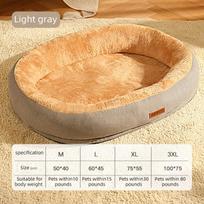 Oval Warm Pet Bed Cat Nest Kennel Dog Comfortable Sofa Round Cushion Non-Slip Kennel Large Medium Small Pets Accessories Beds M