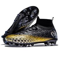 Football Shoes 35-45 Men's High-top Large-size Football Shoes Long Nail Anti-slip Resistance TPR Artificial Captain Outdoor Youth Football Boots 35