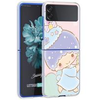 Case For Samsung Galaxy Z Flip 4 5G Transparent Hard Cell Phone Cover ZFlip Clear PC Luxury Shell Coque LittleTwinStars Samsung Z Flip 5G